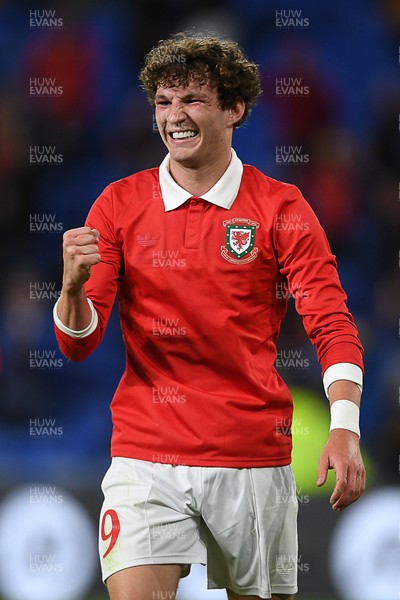 020626 - Wales v Ghana - International Friendly - Lewis Koumas of Wales celebrates scoring a goal