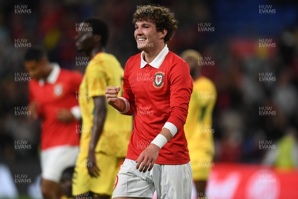 020626 - Wales v Ghana - International Friendly - Lewis Koumas of Wales celebrates scoring a goal