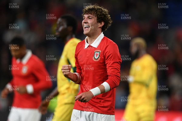 020626 - Wales v Ghana - International Friendly - Lewis Koumas of Wales celebrates scoring a goal