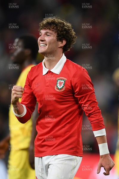 020626 - Wales v Ghana - International Friendly - Lewis Koumas of Wales celebrates scoring a goal