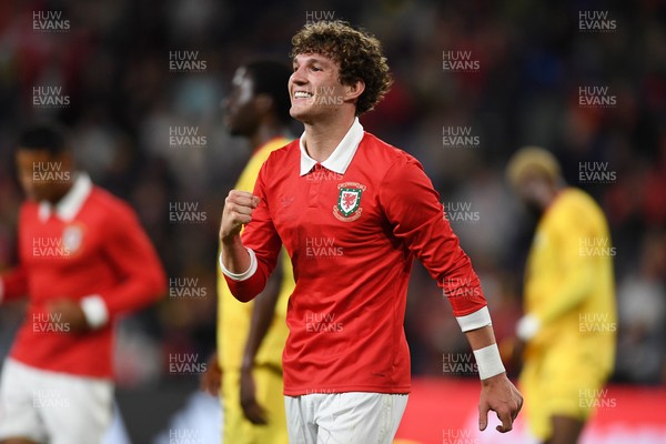 020626 - Wales v Ghana - International Friendly - Lewis Koumas of Wales celebrates scoring a goal
