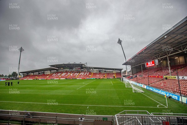 111023 - Wales v Gibraltar - International Challenge Match - General view of SToK Cae Ras (The Racecourse Ground)