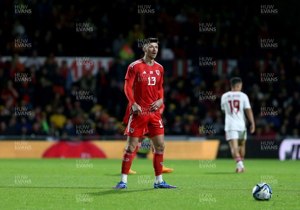 111023 - Wales v Gibraltar - International Challenge Match - Kieffer Moore of Wales