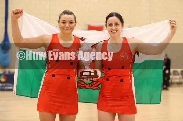 160122 - Wales International Test Series - Wales v Gibraltar - Co Captains Nia Jones and Suzy Drane of Wales