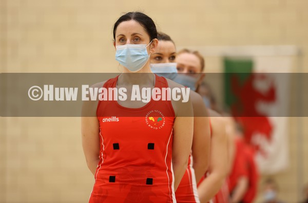 160122 - Wales International Test Series - Wales v Gibraltar - Suzy Drane of Wales wearing a face mask