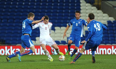 050314 - Wales v Iceland - Friendly -Gareth Bale of Wales scores his goal