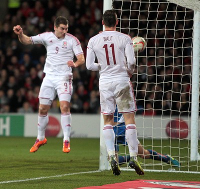 050314 - Wales v Iceland - Vauxhall International Friendly - Sam Vokes of Wales scores their second goal