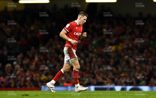 040223 - Wales v Ireland - Guinness Six Nations - Liam Williams of Wales leaves the field after being shown a yellow card