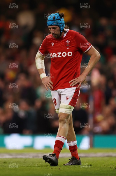 040223 - Wales v Ireland - Guinness Six Nations Championship - A dejected Justin Tipuric of Wales