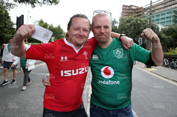 070919 - Wales v Ireland - Guinness Series 2019 - RWC Warm Up - Wales fans before the game