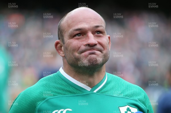 070919 - Wales v Ireland - Guinness Series 2019 - RWC Warm Up - Rory Best of Ireland gives an emotional interview at the end of his last home game in Dublin
