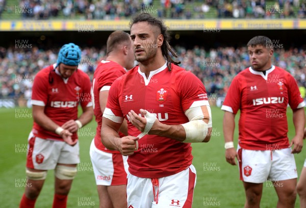 070919 - Ireland v Wales - International Rugby Union - Josh Navidi of Wales at the end of the game