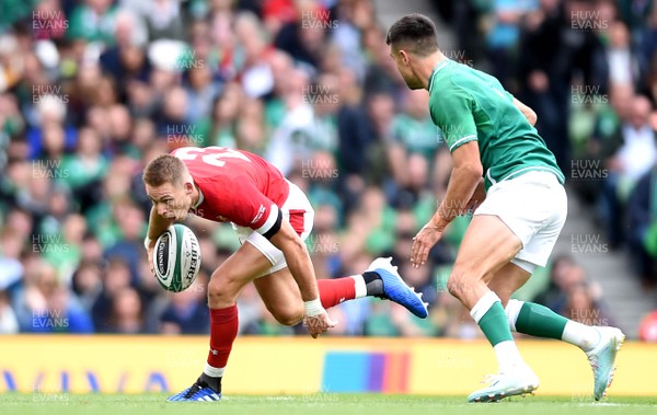 070919 - Ireland v Wales - International Rugby Union - Liam Williams of Wales takes on Conor Murray of Ireland