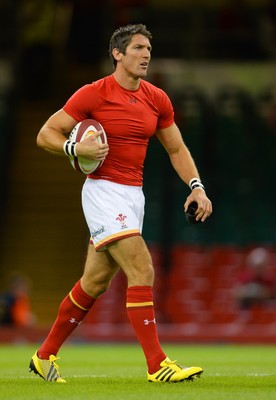 080815 - Wales v Ireland - Dove Men Series 2015 -James Hook of Wales during warm up