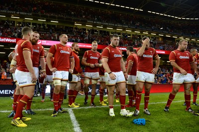 080815 - Wales v Ireland - Dove Men Series 2015 -Wales players leave the field at the end of the game