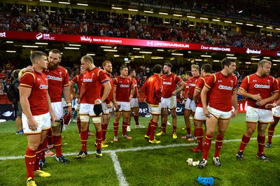 080815 - Wales v Ireland - Dove Men Series 2015 -Wales players leave the field at the end of the game