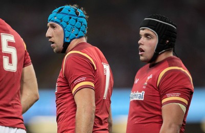 080815 - Wales v Ireland - Dove Mens Series - Justin Tipuric and Nicky Smith of Wales