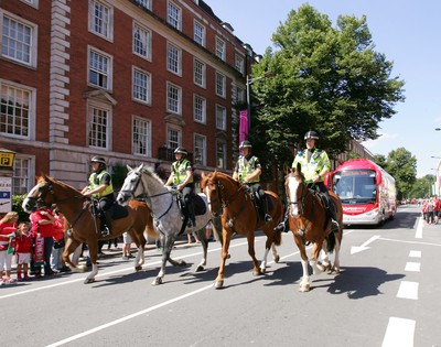 080815 - Wales v Ireland - Dove Men+Care Test - Ireland arrive at The Millennium Stadium with a police escort