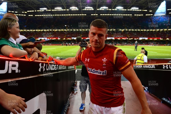 080815 - Wales v Ireland - Dove Men Series 2015 -Scott Williams of Wales leaves the field at the end of the game