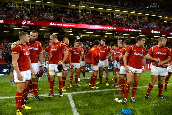 080815 - Wales v Ireland - Dove Men Series 2015 -Wales players leave the field at the end of the game