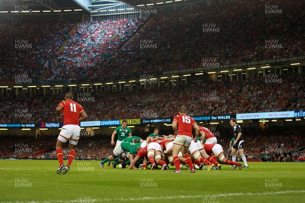 080815 - Wales v Ireland - Dove Mens Series - Ireland win a scrum