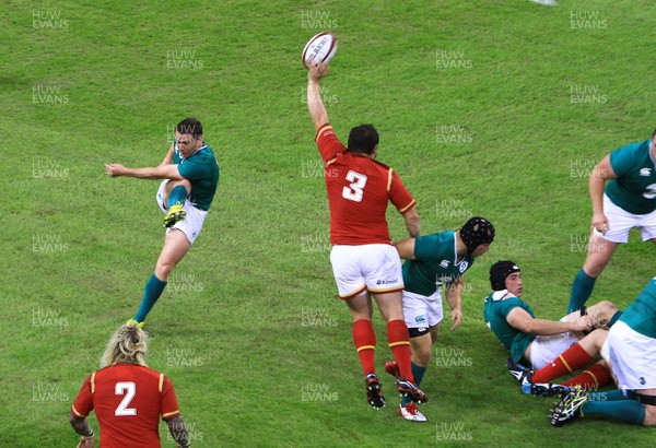 080815 - Wales v Ireland - Dove Men+Care Test - Eoin Reddan of Ireland gets the ball away