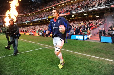 12.03.11 - Wales v Ireland - RBS Six Nations 2011 - Ryan Jones of Wales runs out for his 50th cap. 