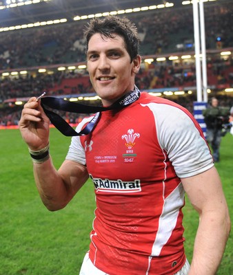 12.03.11 - Wales v Ireland - RBS Six Nations 2011 - James Hook celebrates at the end of the game.