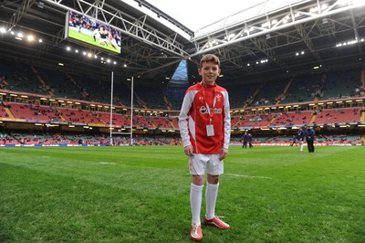 12.03.11 - Wales v Ireland - RBS Six Nations 2011 - Match mascot Tomas Rees 