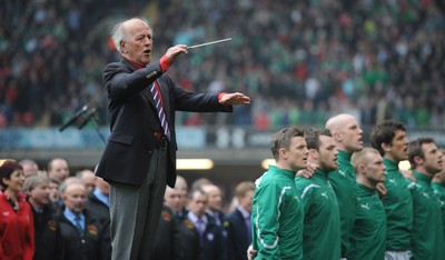 12.03.11 - Wales v Ireland - RBS Six Nations 2011 - WRU Musical Director Haydn James. 