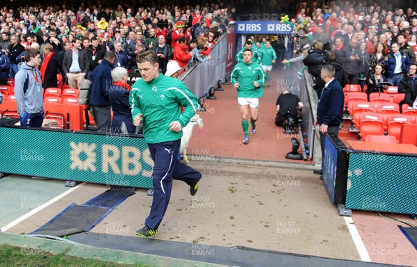 12.03.11 - Wales v Ireland - RBS Six Nations 2011 - Brian O'Driscoll of Ireland leads his team onto the field. 
