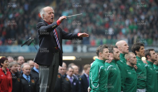 12.03.11 - Wales v Ireland - RBS Six Nations 2011 - WRU Musical Director Haydn James. 