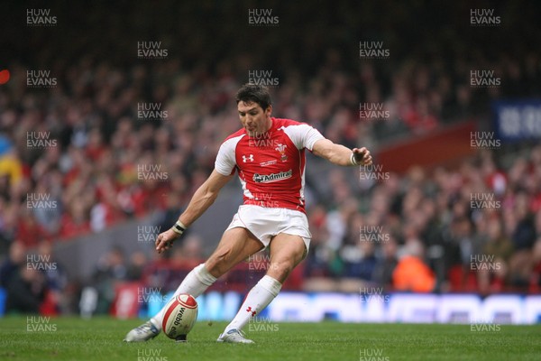 12.03.11 Wales v Ireland ... Wales James Hook kicks goal. 