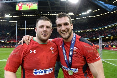 140315 - Wales v Ireland - RBS 6 Nations 2015 -Rob Evans and Sam Warburton at the end of the game