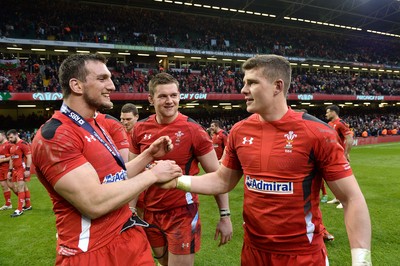 140315 - Wales v Ireland - RBS 6 Nations 2015 -Sam Warburton and Scott Williams at the end of the game