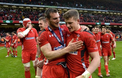 140315 - Wales v Ireland - RBS 6 Nations 2015 -Sam Warburton and Scott Williams at the end of the game