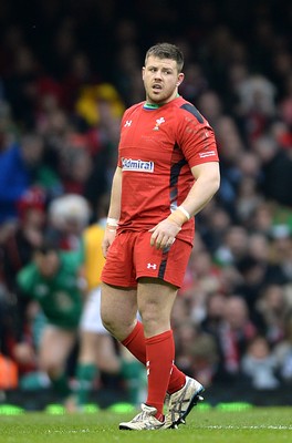 140315 - Wales v Ireland - RBS 6 Nations 2015 -Rob Evans of Wales