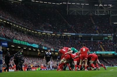 140315 - Wales v Ireland - RBS 6 Nations - Wales Scrum