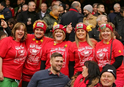 140315 - Wales v Ireland - RBS 6 Nations -Fans of Wales during the game