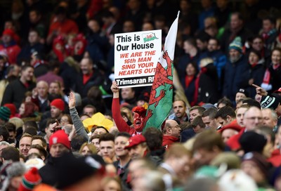 140315 - Wales v Ireland - RBS Six Nations - Welsh fans