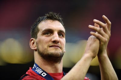 140315 - Wales v Ireland - RBS Six Nations - Sam Warburton of Wales celebrates victory and his man of the match award