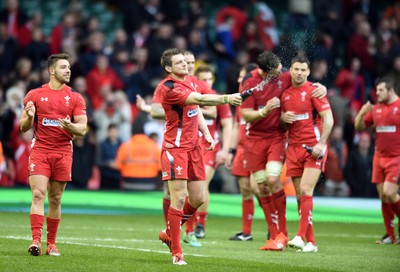 140315 - Wales v Ireland - RBS Six Nations - Wales  Dan Biggar celebrates