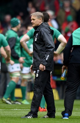 140315 - Wales v Ireland - RBS Six Nations - Ireland coach, Joe Schmidt