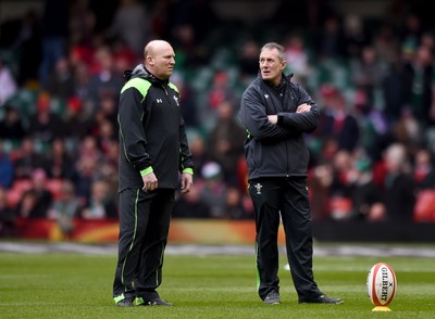 140315 - Wales v Ireland - RBS Six Nations - Neil Jenkins and Rob Howley