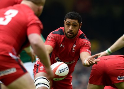 140315 - Wales v Ireland - RBS Six Nations - Taulupe Faletau of Wales