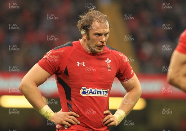 140315 - Wales v Ireland - RBS 6 Nations -Alun Wyn Jones of Wales