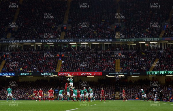 140315 - Wales v Ireland, RBS 6 Nations 2015 - Ireland win a line out during the RBS 6 Nations match against Wales at the Millennium Stadium, Cardiff