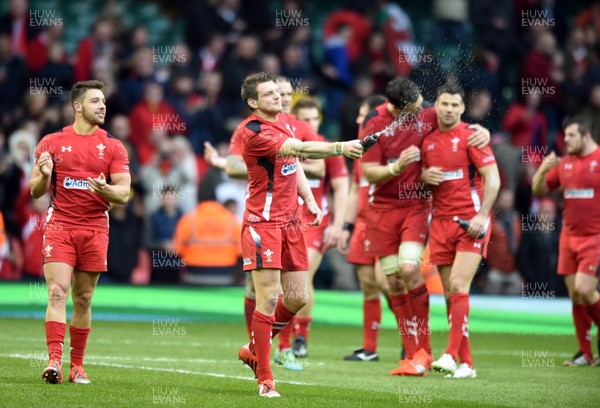 140315 - Wales v Ireland - RBS Six Nations - Wales  Dan Biggar celebrates