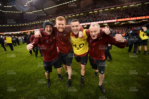 160319 - Wales v Ireland - Guinness Six Nations - John Ashby, Ryan Chambers, Huw Bennett and Paul Stridgeon