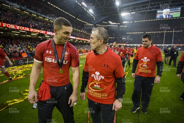 160319 - Wales v Ireland - Guinness 6 Nations Championship - George North and Rob Howley